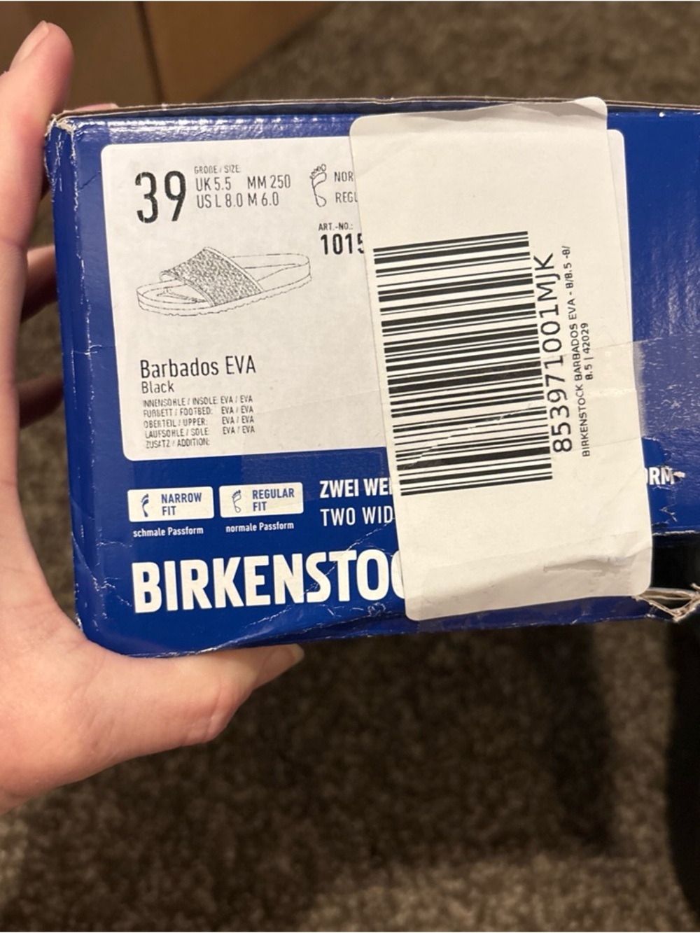 Birkenstock Black Slide Sandals Size:39 - Picture 3 of 3